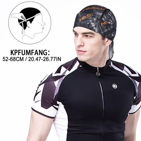 HASAGEI Sports Bandana Cap Durag Bandana Kopftuch Fahrrad Kopfbedeckung Atmungsaktiv nimmt Schweiß auf Hat