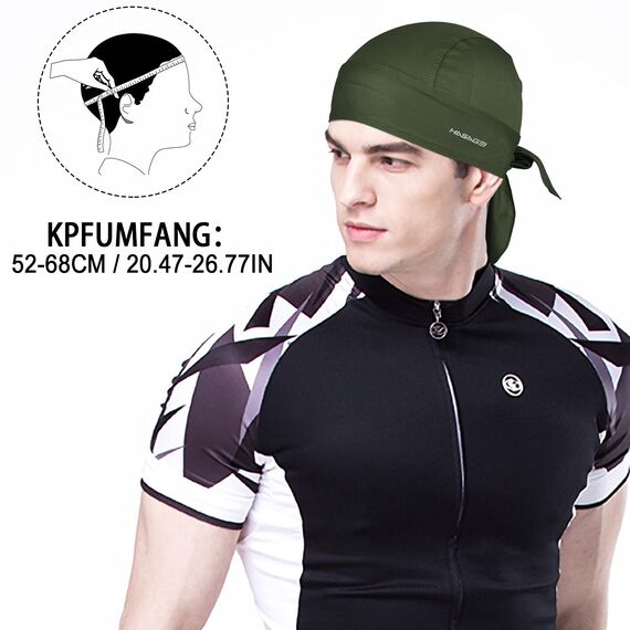 HASAGEI Sports Bandana Cap Durag Bandana Kopftuch Fahrrad Kopfbedeckung Atmungsaktiv nimmt Schweiß auf Hat