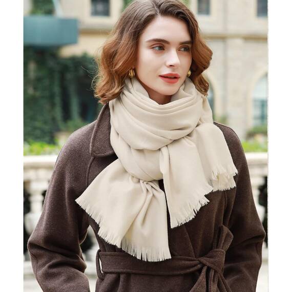 RIIQIICHY Damen Schal Winter Beige Pashmina Stola Festlich Herbst xxl schals Tücher für Abendkleider Frauen Hochzeit schultertuch