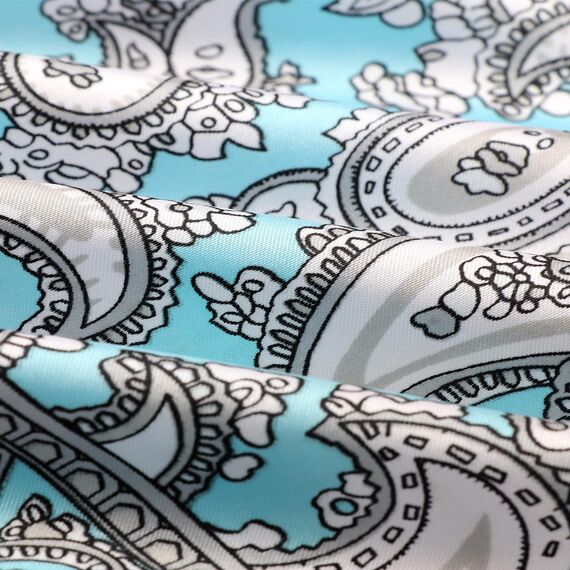 DRESHOW 90x90cm Große Quadratische Schals für Damen 4 Stück Seide Kopftuch Bandanas Haartuch Halstuch Haarschmuck