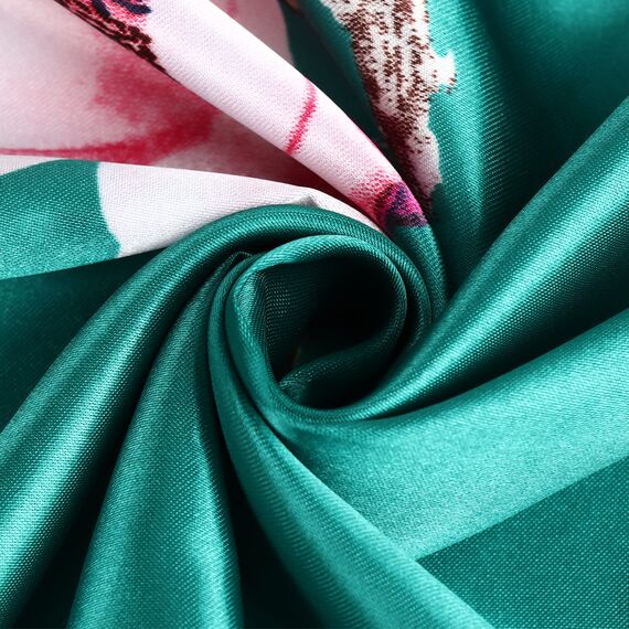 DRESHOW 90x90cm Große Quadratische Schals für Damen 4 Stück Seide Kopftuch Bandanas Haartuch Halstuch Haarschmuck