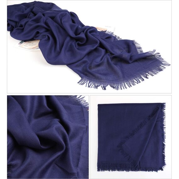 Superora Damen Halstuch Schultertuch Schal Scarf Stola Quadratischer Deckenschal mit Fransen 140 * 140cm