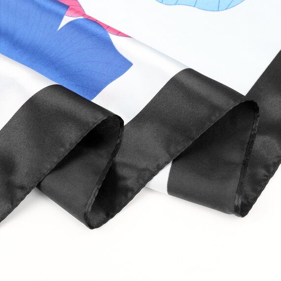 DRESHOW 90x90cm Große Quadratische Schals für Damen 4 Stück Seide Kopftuch Bandanas Haartuch Halstuch Haarschmuck