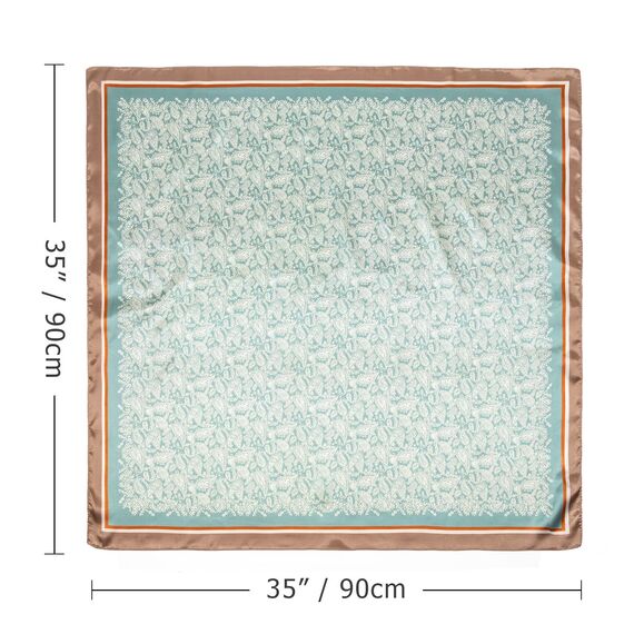 DRESHOW 90x90cm Große Quadratische Schals für Damen 4 Stück Seide Kopftuch Bandanas Haartuch Halstuch Haarschmuck