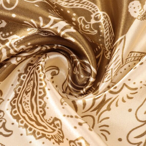 DRESHOW 90x90cm Große Quadratische Schals für Damen 4 Stück Seide Kopftuch Bandanas Haartuch Halstuch Haarschmuck