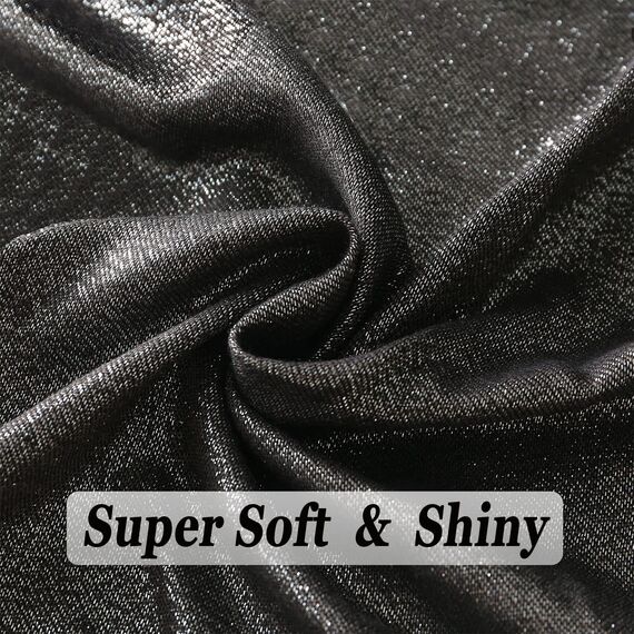 vimate Abendtuch Schal - Weiches Schwarzes Pashmina Tuch & Wrap für Damen, Hochzeits Braut Accessoire (DE-Black & Silver)