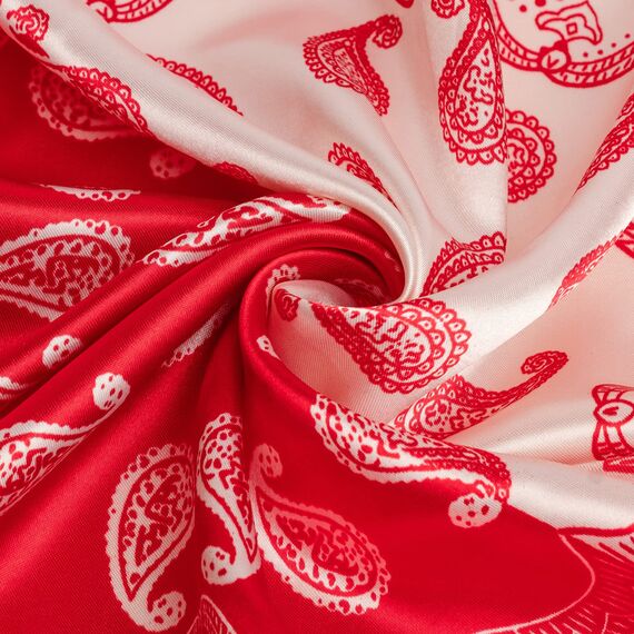 DRESHOW 90x90cm Große Quadratische Schals für Damen 4 Stück Seide Kopftuch Bandanas Haartuch Halstuch Haarschmuck