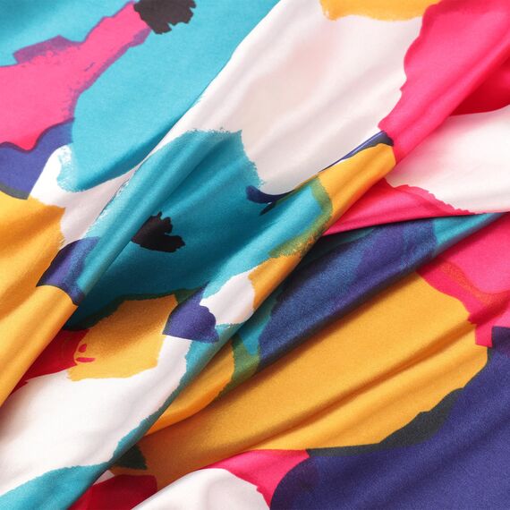 DRESHOW 90x90cm Große Quadratische Schals für Damen 4 Stück Seide Kopftuch Bandanas Haartuch Halstuch Haarschmuck