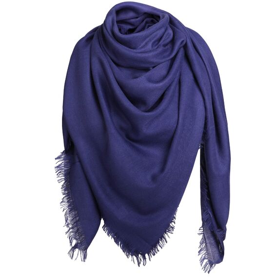 Superora Damen Halstuch Schultertuch Schal Scarf Stola Quadratischer Deckenschal mit Fransen 140 * 140cm