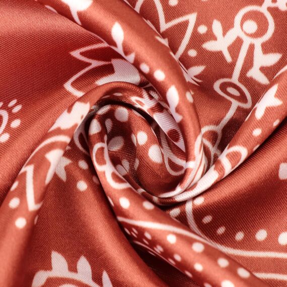 DRESHOW 90x90cm Große Quadratische Schals für Damen 4 Stück Seide Kopftuch Bandanas Haartuch Halstuch Haarschmuck