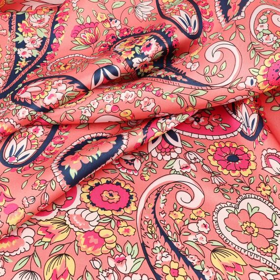 DRESHOW 90x90cm Große Quadratische Schals für Damen Seide Kopftuch Bandanas Haartuch Halstuch Haarschmuck