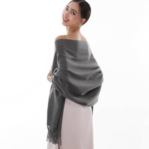 RIIQIICHY Damen Schal Gelb Stola Festlich für Abendkleid Pashmina Schals Tücher für Frauen Hochzeit Schultertuch Frühling Winter Schal Warme Kuschelig