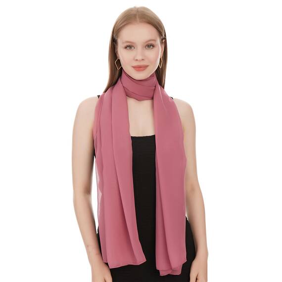 Chiffon Schal Damen Bubblegum - Seidenweich und Federleicht - Eleganter Halstuch Schal - Polyester Tuch Halstuch Damen Frühling Sommer - Pflegeleichtes Schaltuch - Damenschal Leicht (Bubblegum)