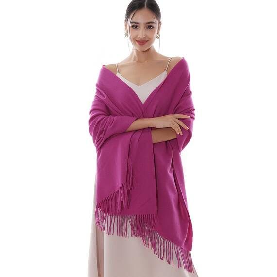 RIIQIICHY Damen Schal lila Stola Festlich für Abendkleid Pashmina Schals Tücher für Frauen Hochzeit Schultertuch Frühling Winter Schal Warme Kuschelig