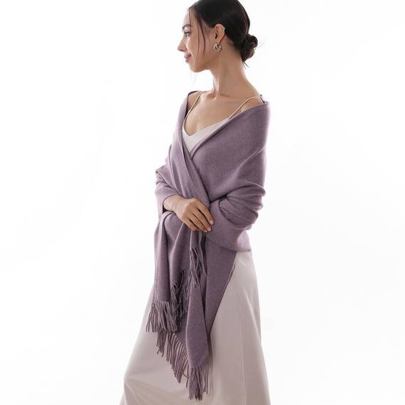 RIIQIICHY Damen Schal Violett Stola Festlich für Abendkleid Pashmina Schals Tücher für Frauen Hochzeit Schultertuch Frühling Winter Schal Warme Kuschelig