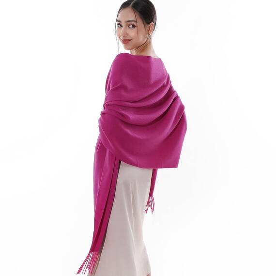RIIQIICHY Damen Schal lila Stola Festlich für Abendkleid Pashmina Schals Tücher für Frauen Hochzeit Schultertuch Frühling Winter Schal Warme Kuschelig