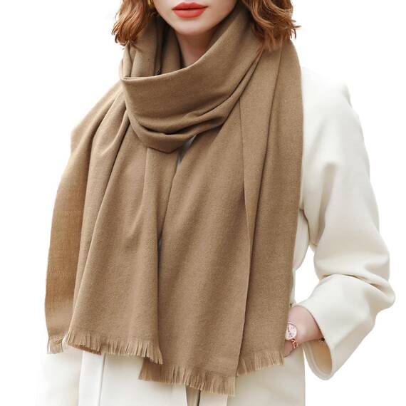 RIIQIICHY Damen Schal Winter Kamel Pashmina Stola Festlich Herbst xxl schals Tücher für Abendkleider Frauen Hochzeit Schultertuch
