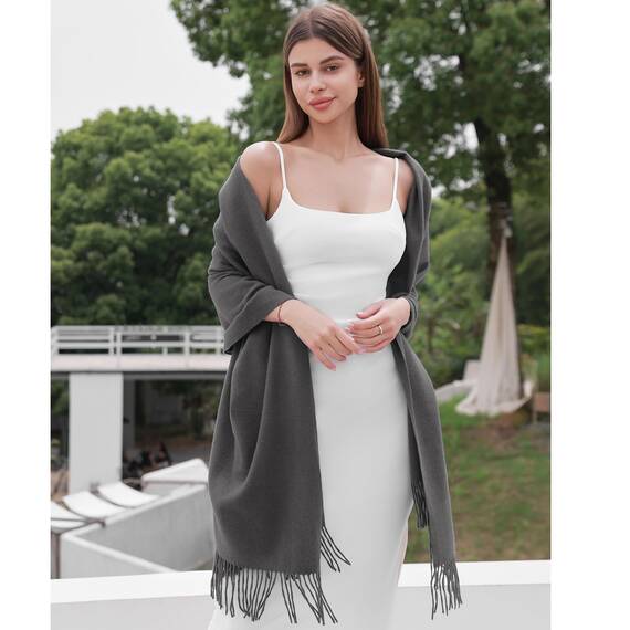 RIIQIICHY Damen Schal Gelb Stola Festlich für Abendkleid Pashmina Schals Tücher für Frauen Hochzeit Schultertuch Frühling Winter Schal Warme Kuschelig