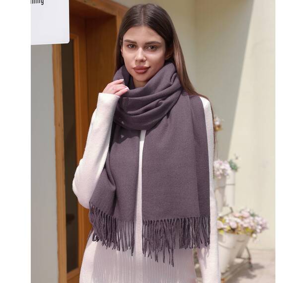 RIIQIICHY Damen Schal Violett Stola Festlich für Abendkleid Pashmina Schals Tücher für Frauen Hochzeit Schultertuch Frühling Winter Schal Warme Kuschelig