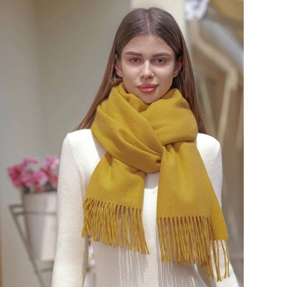 RIIQIICHY Damen Schal Gelb Stola Festlich für Abendkleid Pashmina Schals Tücher für Frauen Hochzeit Schultertuch Frühling Winter Schal Warme Kuschelig