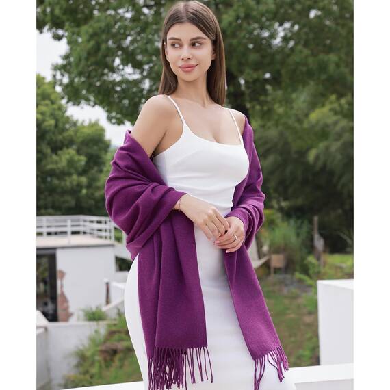 RIIQIICHY Damen Schal Gelb Stola Festlich für Abendkleid Pashmina Schals Tücher für Frauen Hochzeit Schultertuch Frühling Winter Schal Warme Kuschelig