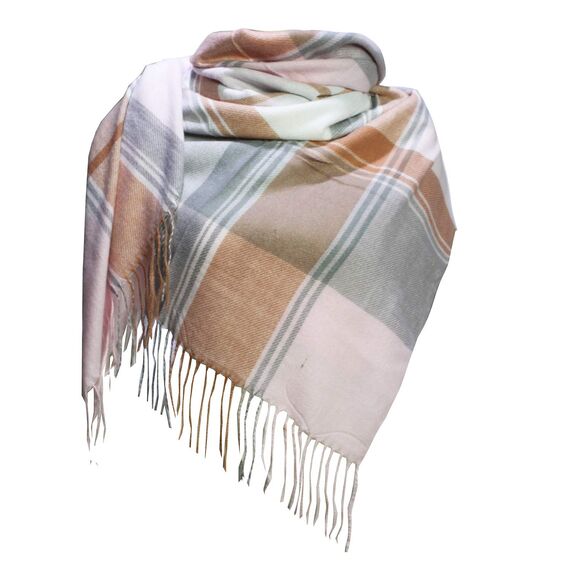 Glamexx24 Winter Warm Karierte Schals für Damen, XXL Große Schal Halstuch Unisex Schal Poncho Form Winterschal