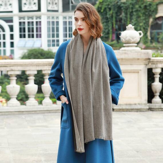 RIIQIICHY Damen Schal Winter Grau Pashmina Stola Festlich Herbst xxl schals Tücher für Abendkleider Frauen Hochzeit Schultertuch