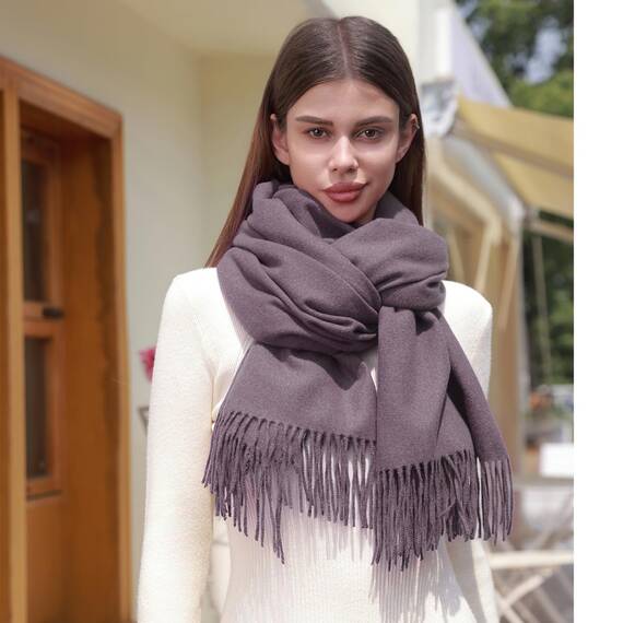 RIIQIICHY Damen Schal Violett Stola Festlich für Abendkleid Pashmina Schals Tücher für Frauen Hochzeit Schultertuch Frühling Winter Schal Warme Kuschelig