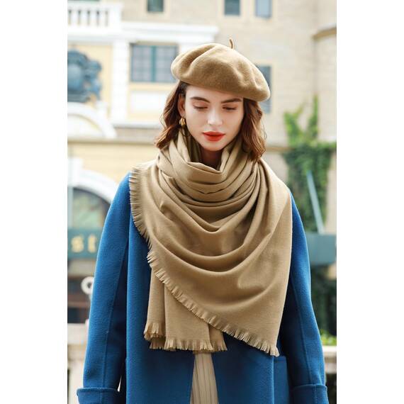 RIIQIICHY Damen Schal Winter Kamel Pashmina Stola Festlich Herbst xxl schals Tücher für Abendkleider Frauen Hochzeit schultertuch