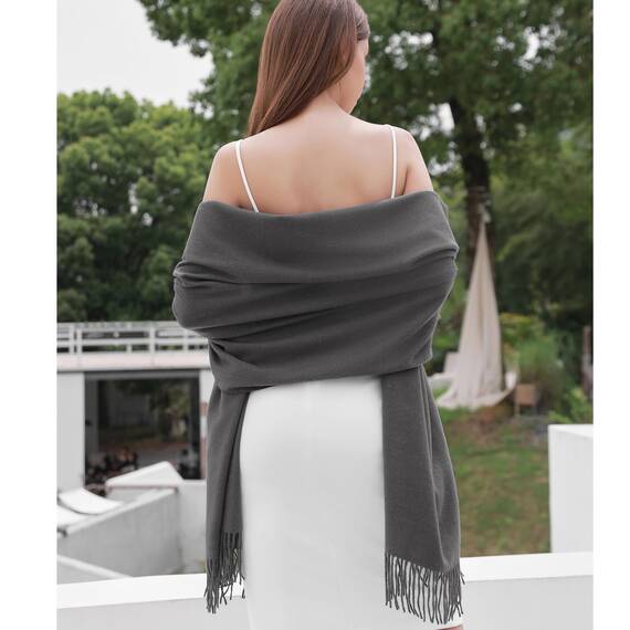 RIIQIICHY Damen Schal Gelb Stola Festlich für Abendkleid Pashmina Schals Tücher für Frauen Hochzeit Schultertuch Frühling Winter Schal Warme Kuschelig