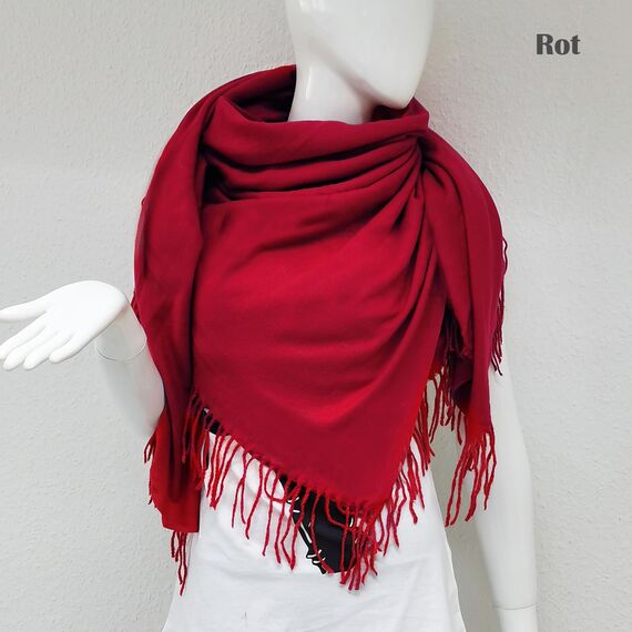 Glamexx24 Schal Damen Warm Herbst Winter Schultertuch mit Fransen Baumwolle Schals und Tücher Herren Umschlagtuch Winterschal