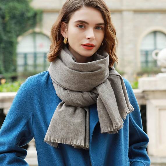 RIIQIICHY Damen Schal Winter Grau Pashmina Stola Festlich Herbst xxl schals Tücher für Abendkleider Frauen Hochzeit Schultertuch
