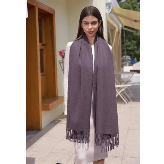 RIIQIICHY Damen Schal Violett Stola Festlich für Abendkleid Pashmina Schals Tücher für Frauen Hochzeit Schultertuch Frühling Winter Schal Warme Kuschelig