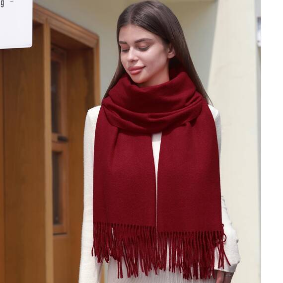 RIIQIICHY Damen Schal Burgund Stola Festlich für Abendkleid Pashmina Schals Tücher für Frauen Hochzeit Schultertuch Frühling Winter Schal Warme Kuschelig