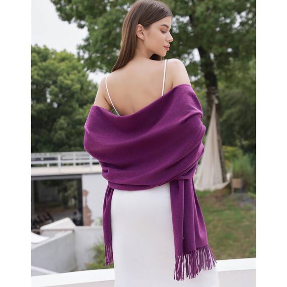 RIIQIICHY Damen Schal Gelb Stola Festlich für Abendkleid Pashmina Schals Tücher für Frauen Hochzeit Schultertuch Frühling Winter Schal Warme Kuschelig