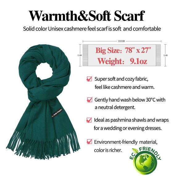 Arctic Penguin Pashmina-Schal f¨¹r Damen, gro?er Schal/Wickeltuch, weich, f¨¹r Herbst, Winter, warm, 200 x 70 cm, 42