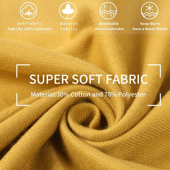 Arctic Penguinp Pashmina Schal Kaschmir Stolen Damen Schultertuch für Frauen Hochzeit Kaschmirschal Herren Umschlagtuch Winter/ (Gelb)