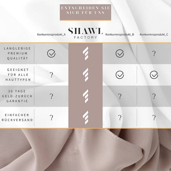 Shawl Factory Chiffon Schal Damen Grau - Seidenweich und Federleicht - Eleganter Halstuch Schal - Polyester Tuch Halstuch Damen Frühling Sommer - Pflegeleichtes Schaltuch - Damenschal Leicht (Grau)