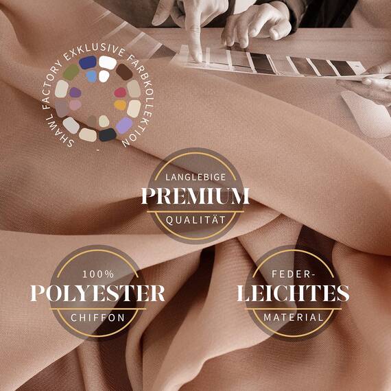 Chiffon Schal Damen Helles Taupe - Seidenweich und Federleicht - Eleganter Halstuch Schal - Polyester Tuch Halstuch Frühling Sommer - Pflegeleichtes Schaltuch - Damenschal Leicht (Helles Taupe)