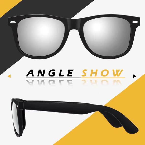 LINVO Sonnenbrille Herren Damen Polarisiert Retro Stil Rechteckig Vintage Klassisch Unisex UV400 Cat 3 CE