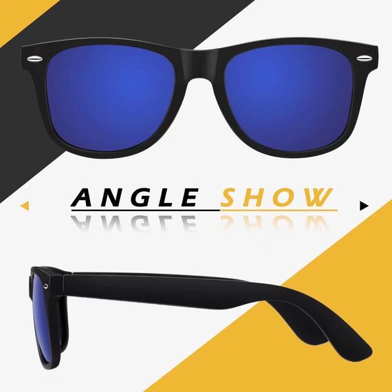 LINVO Sonnenbrille Herren Damen Polarisiert Retro Stil Rechteckig Vintage Klassisch Unisex UV400 Cat 3 CE