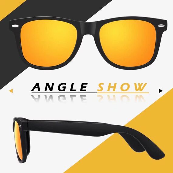 LINVO Sonnenbrille Herren Damen Polarisiert Retro Stil Rechteckig Vintage Klassisch Unisex UV400 Cat 3 CE