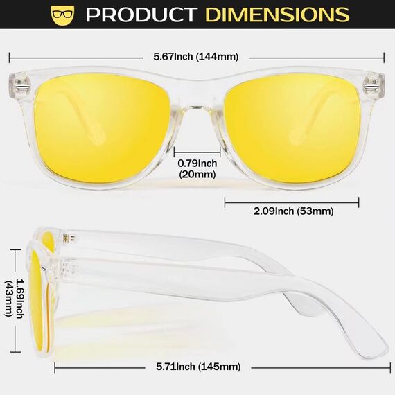 LINVO Sonnenbrille Herren Damen Polarisiert Retro Stil Rechteckig Vintage Klassisch Unisex UV400 Cat