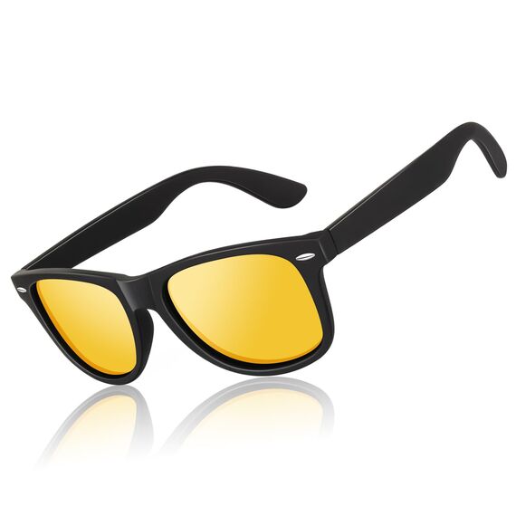 LINVO Sonnenbrille Herren Damen Polarisiert Retro Stil Rechteckig Vintage Klassisch Unisex UV400