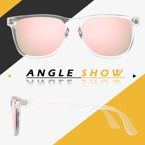 LINVO Sonnenbrille Herren Damen Polarisiert Retro Stil Rechteckig Vintage Klassisch Unisex UV400 Cat 3 CE