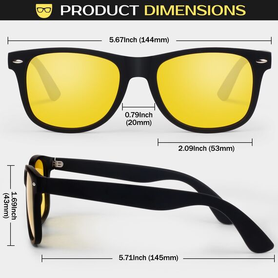 LINVO Sonnenbrille Herren Damen Polarisiert Retro Stil Rechteckig Vintage Klassisch Unisex UV400