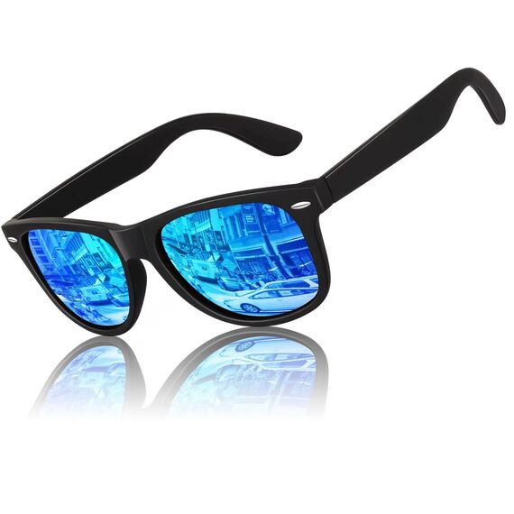 LINVO Sonnenbrille Herren Damen Polarisiert Retro Stil Rechteckig Vintage Klassisch Unisex UV400 Cat 3 CE