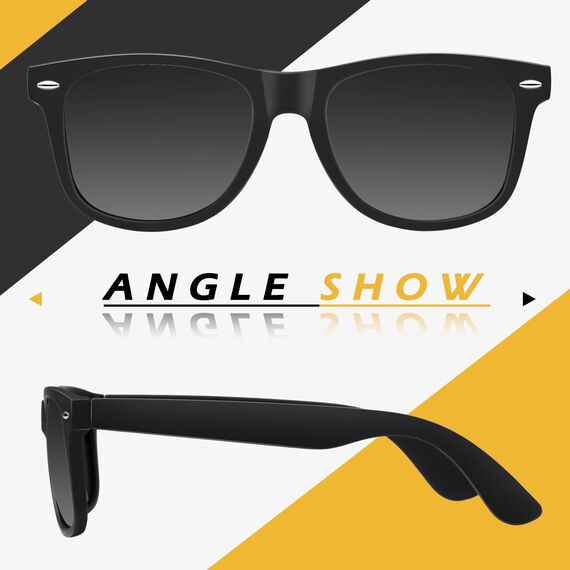 LINVO Sonnenbrille Herren Damen Polarisiert Retro Stil Rechteckig Vintage Klassisch Unisex UV400 Cat 3 CE