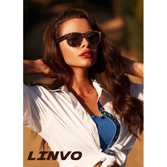 LINVO Sonnenbrille Herren Damen Polarisiert Retro Stil Rechteckig Vintage Klassisch Unisex UV400 Cat 3 CE