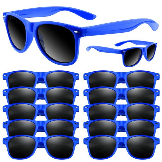 ASTARON Retro Vintage Sonnenbrillen Bulk, 12 Pack polarisiert Günstige Neon Sonnenbrillen Bulk für Frauen und Männer (Blau)